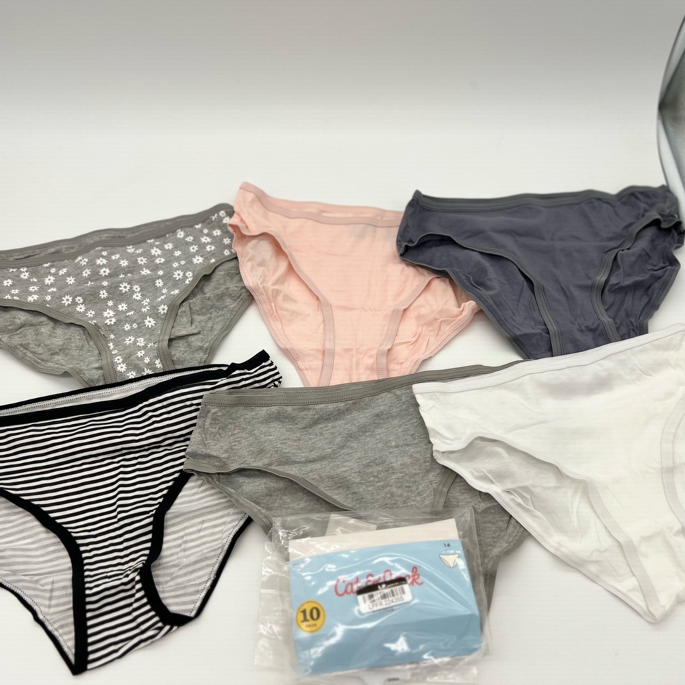 Cat & Jack Girls Bikini Underwear Multicolor Sz 14 6 pack
